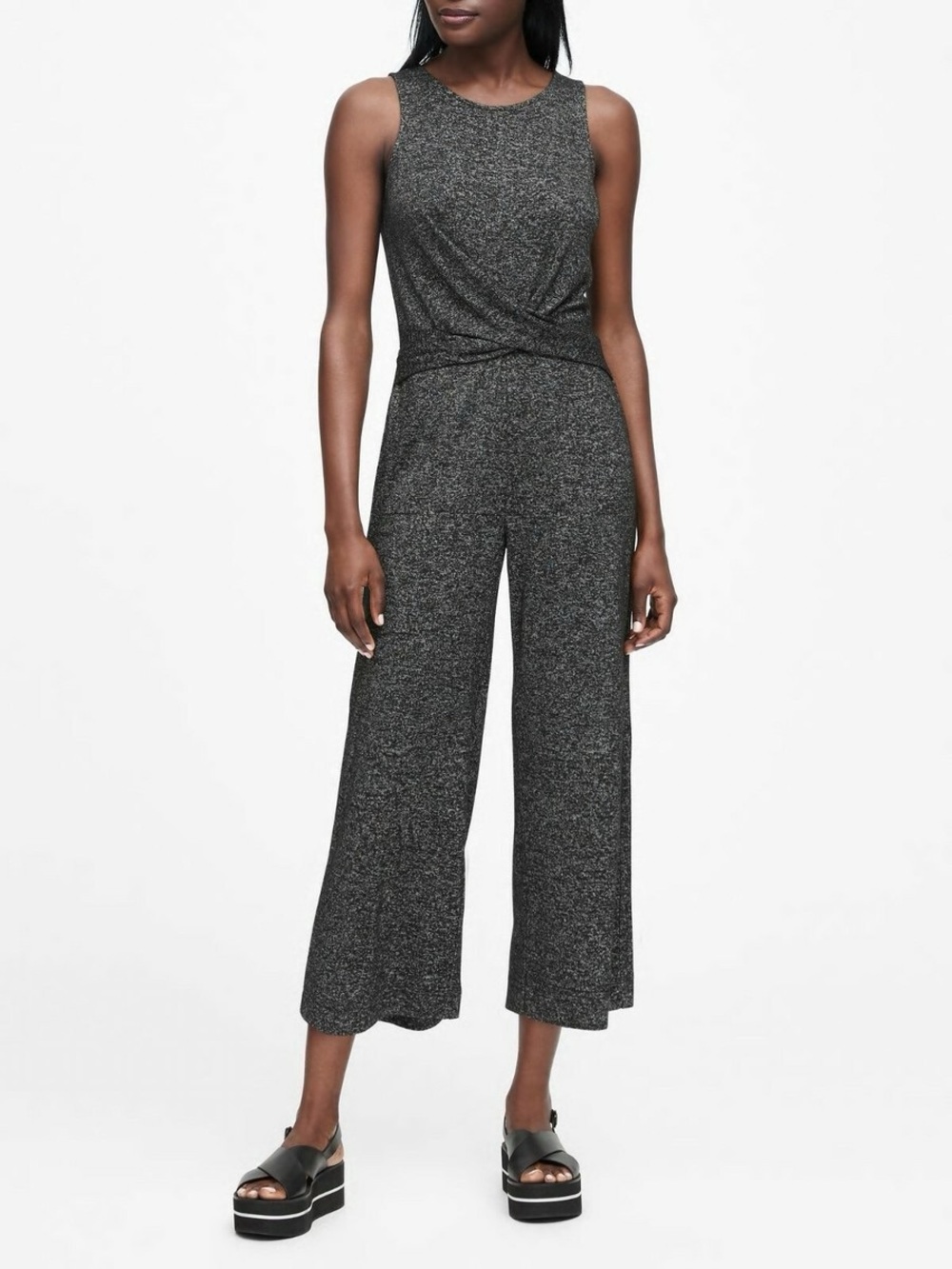 $130 Banana Republic Luxespun Twisted Jumpsuit Wide Leg